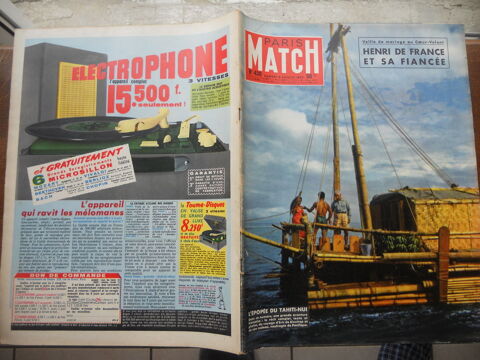 PARIS MATCH HENRI DE FRANCE ET SA FIANCÉE 1957
3 Tours (37)