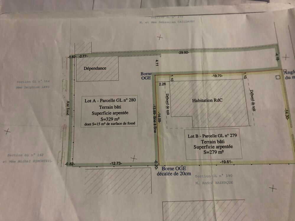 Vente Terrain SURFACE BATI  40m2 SUR 328 M² CONSTRUCTIBLE La teste-de-buch