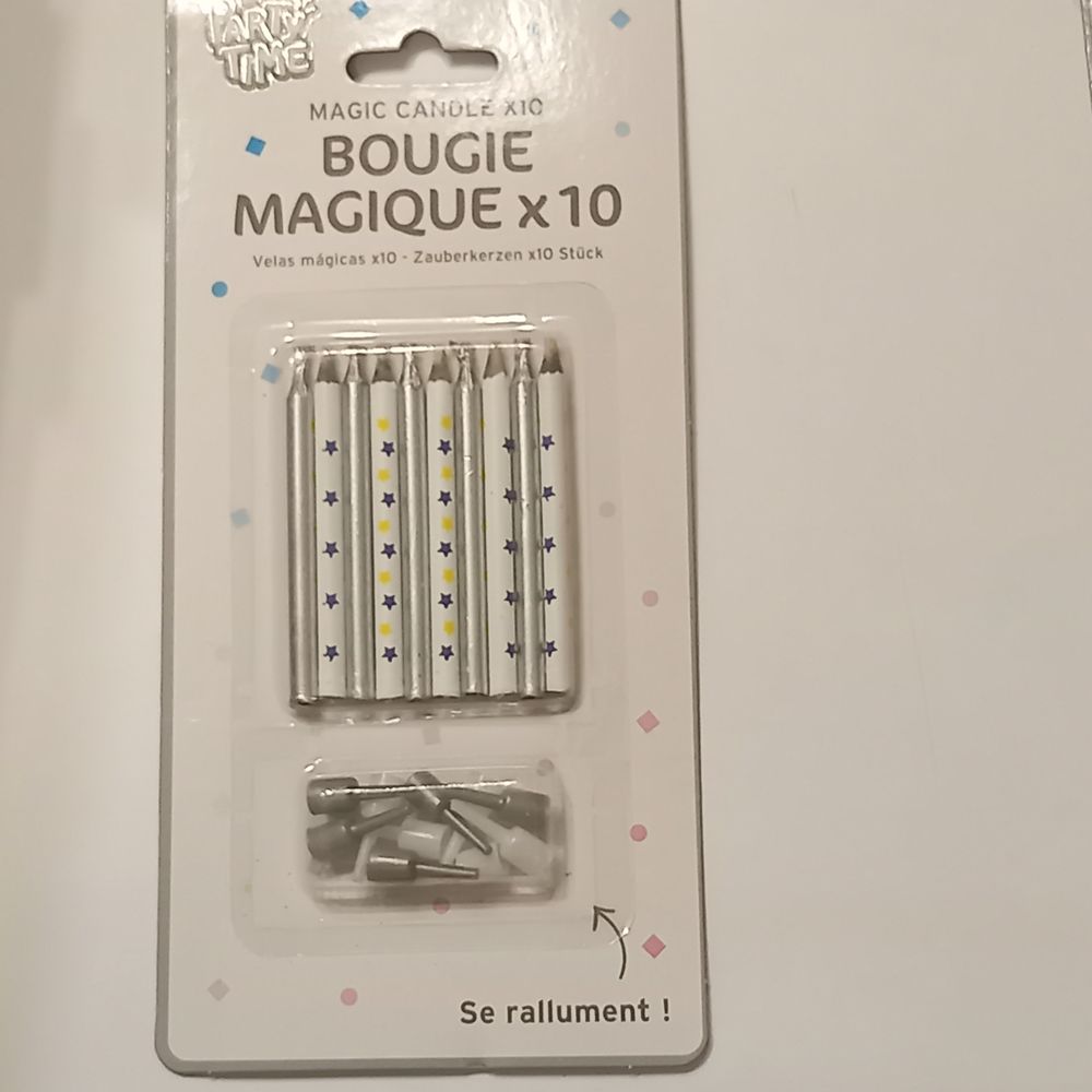 Lot de 10 bougies magiques avec pique D�coration