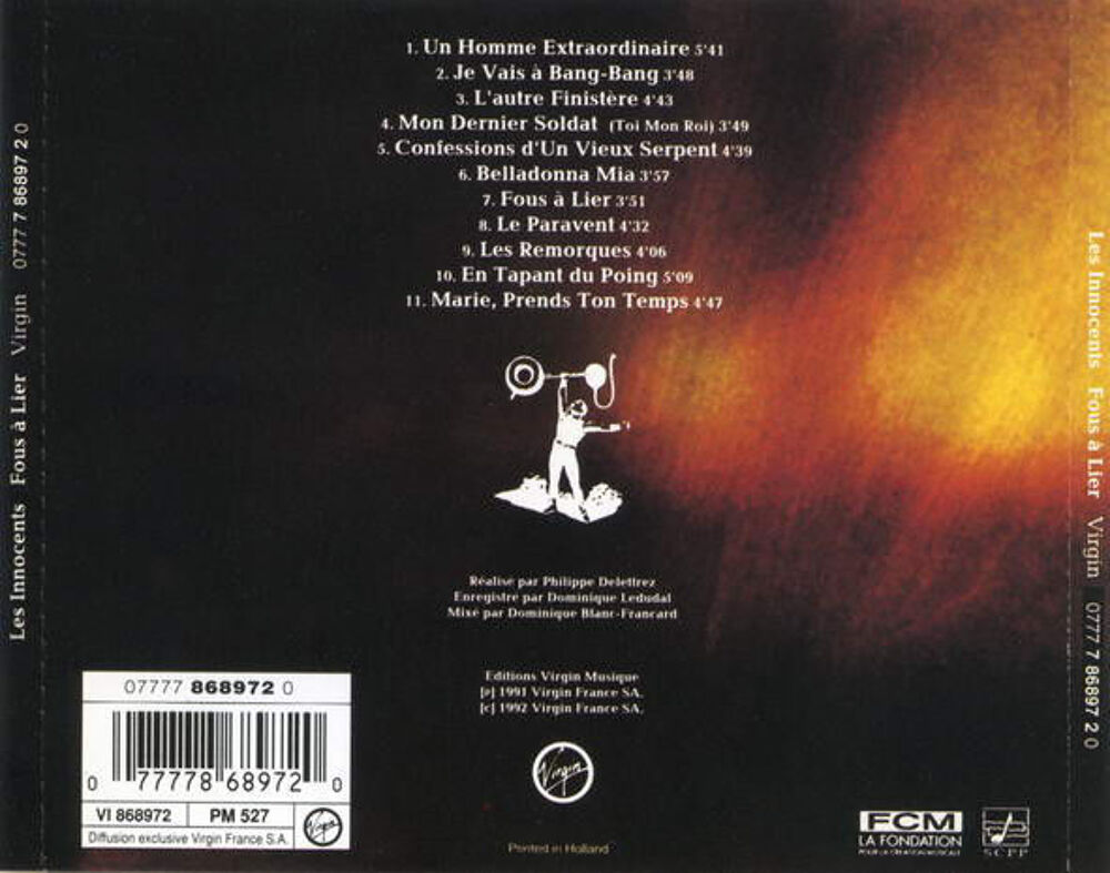 cd Les Innocents Fous A Lier (&eacute;tat neuf) CD et vinyles