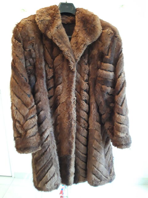 Manteau 3/4 de Fourrure Véritable en Ondatra  500 Caen (14)