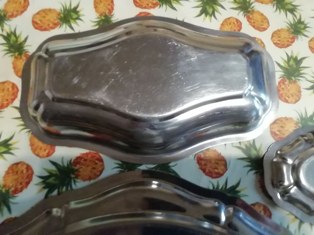 Lot de 3 plats inox Cuisine