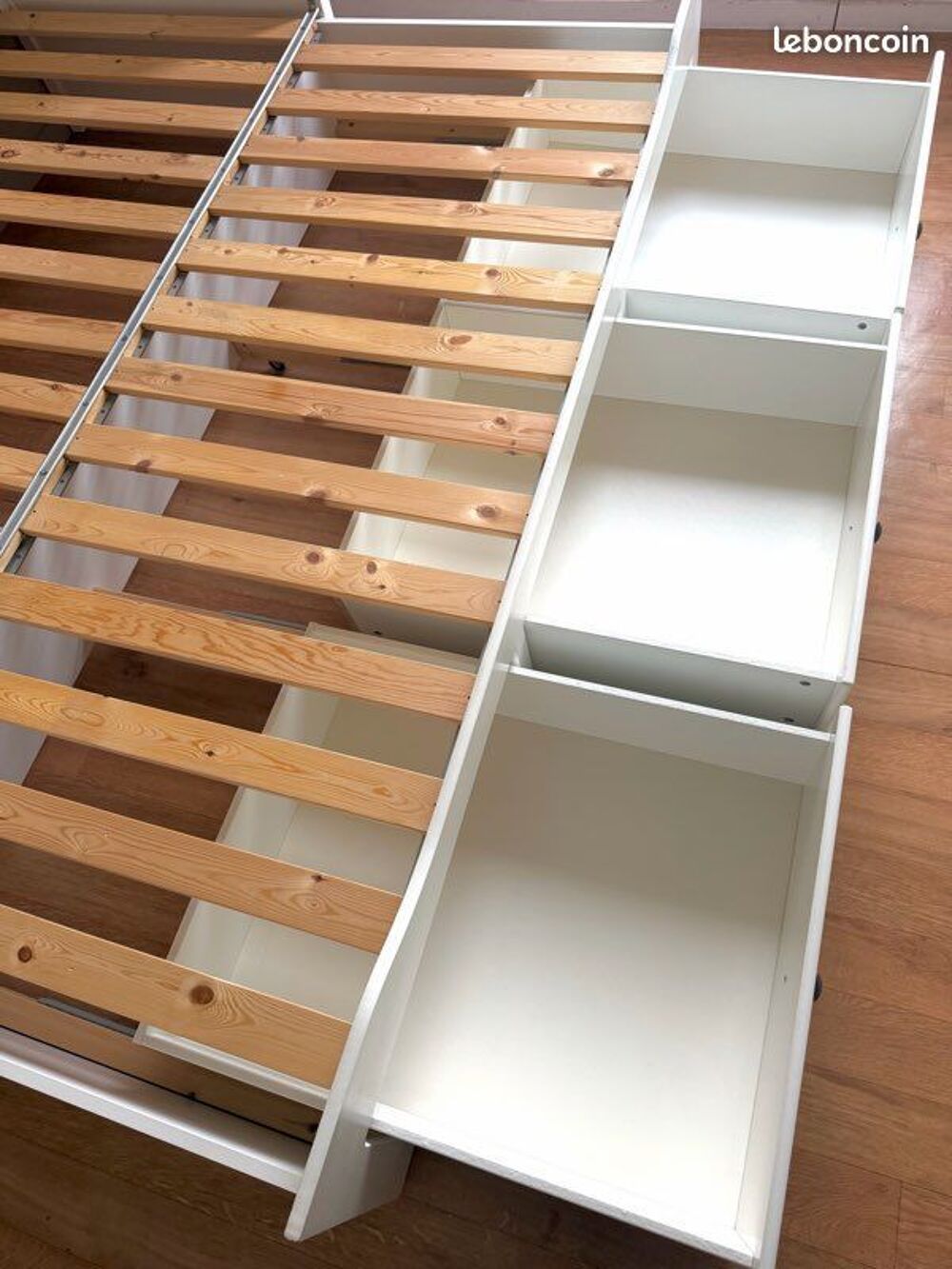 Lit banquette HEMNES IKEA blanc 2 places Meubles