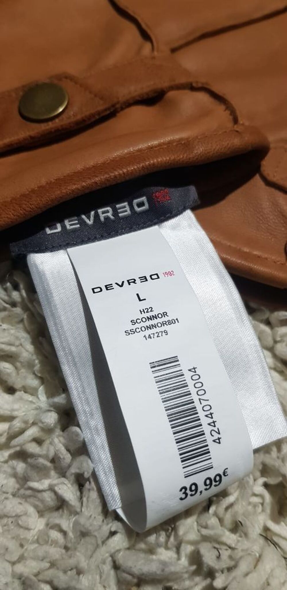 Gants homme en cuir Vêtements