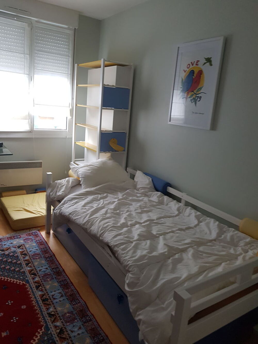 CHAMBRE ENFANT VIBEL lit + 2 tiroirs+ biblioth&egrave;que Meubles