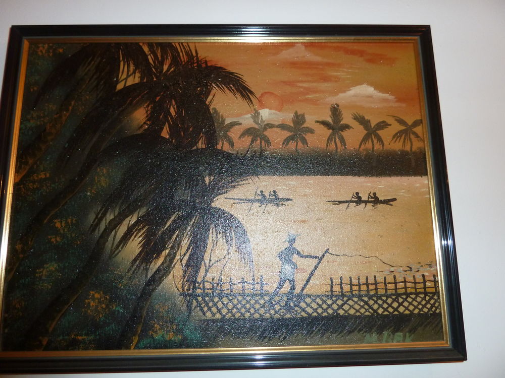 2 TABLEAUX HUILE SUR TOILE ENCADREE Décoration