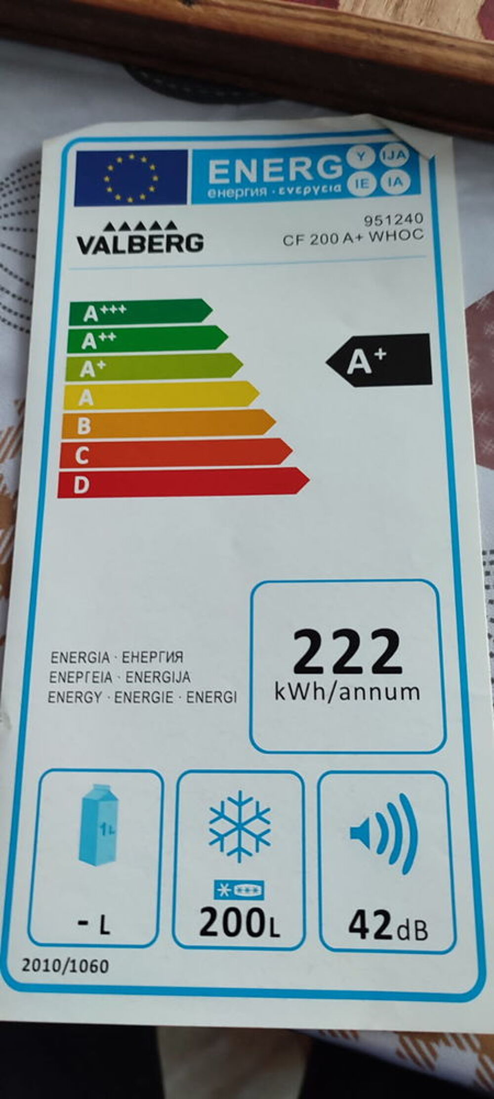 Cong&eacute;lateur bahut 200 L Valberg Electroménager