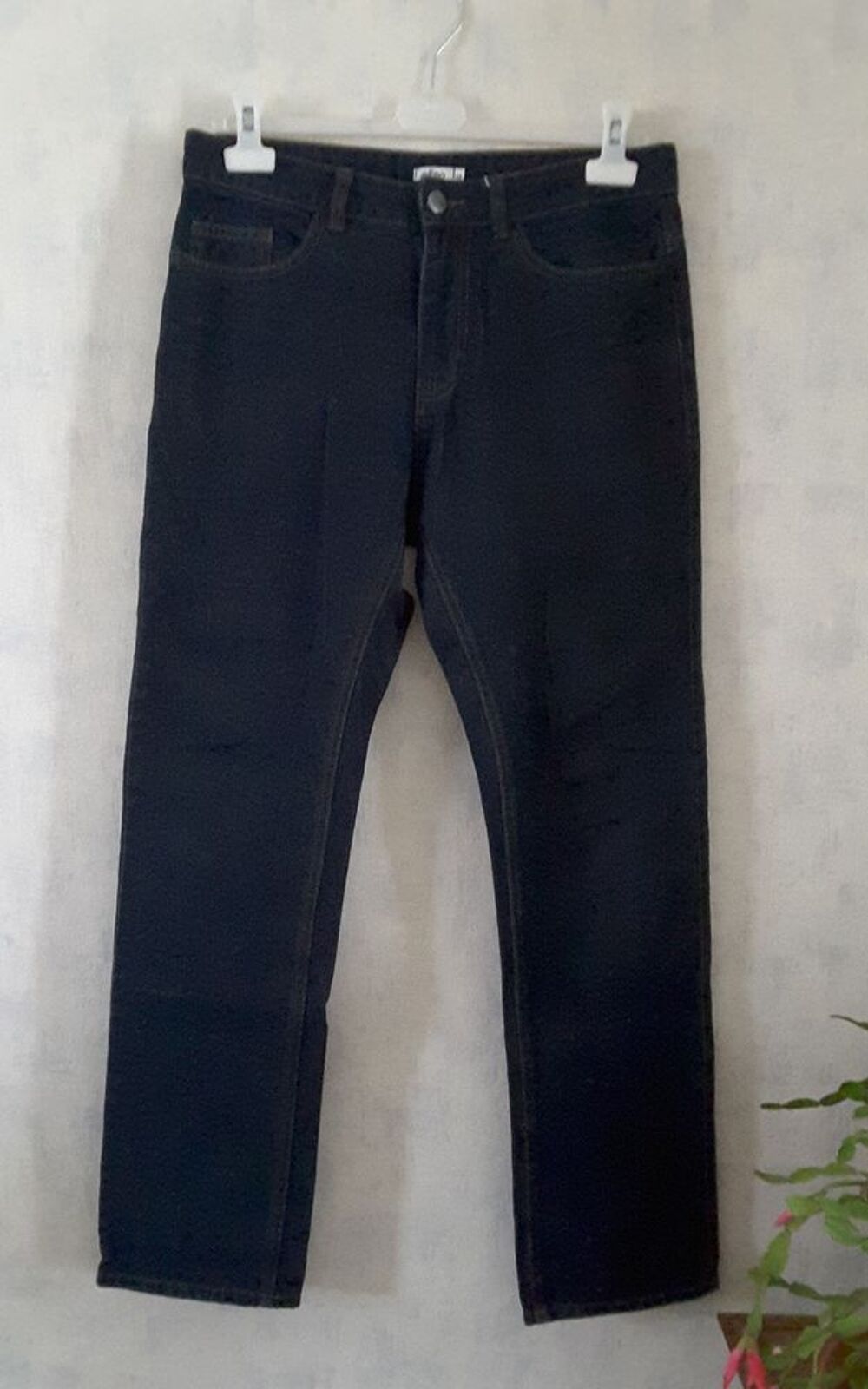 Jean bleu, coupe droite, GEMO, taille 38 Vêtements