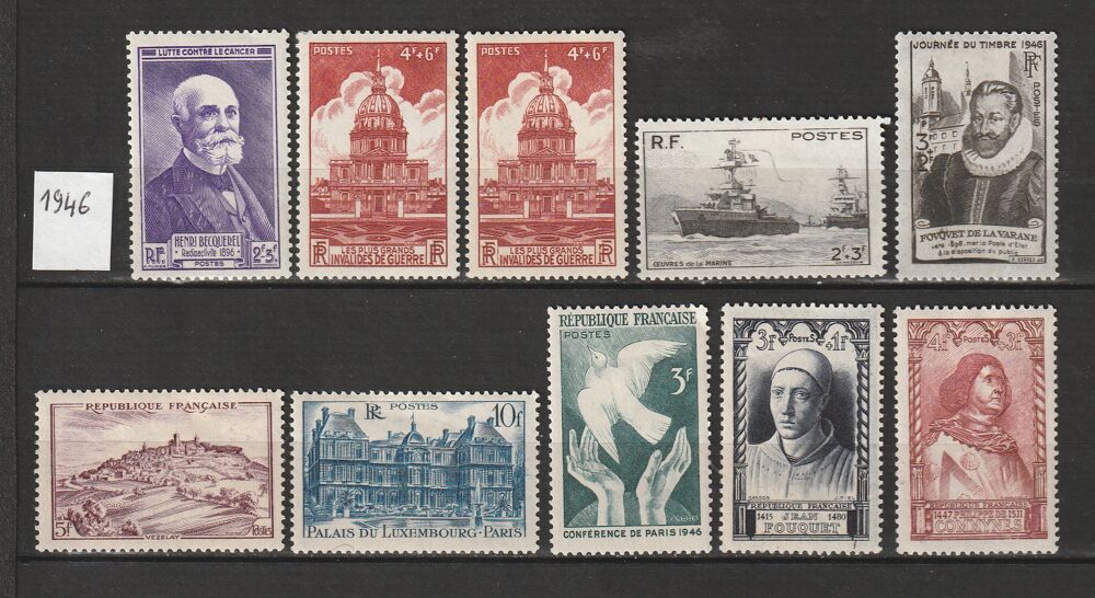 Timbres Neufs Ann&eacute;es 40 Charni&egrave;res clean 