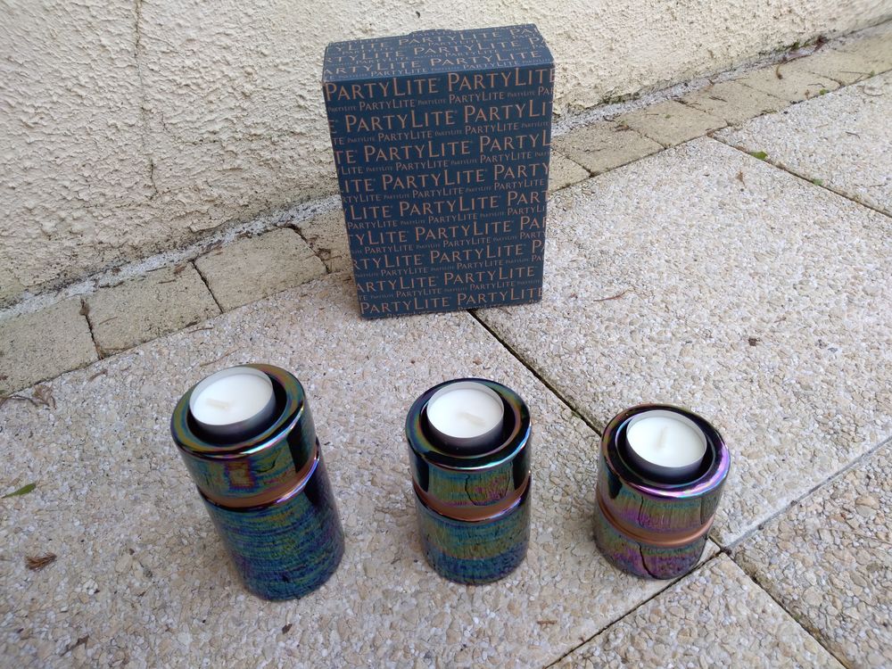 Cadeau No&euml;l : 3 bougeoirs PARTYLITE Décoration