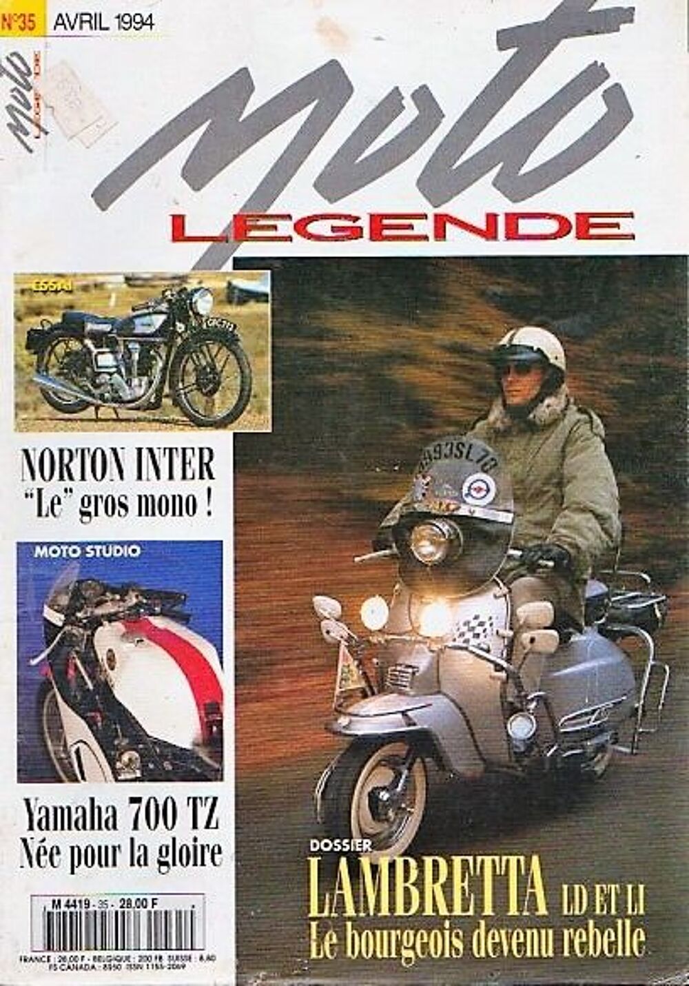 ML 35 NORTON INTER LAMBRETTA LD &amp; LI YAMAHA 700 T FN 350 M70 Livres et BD