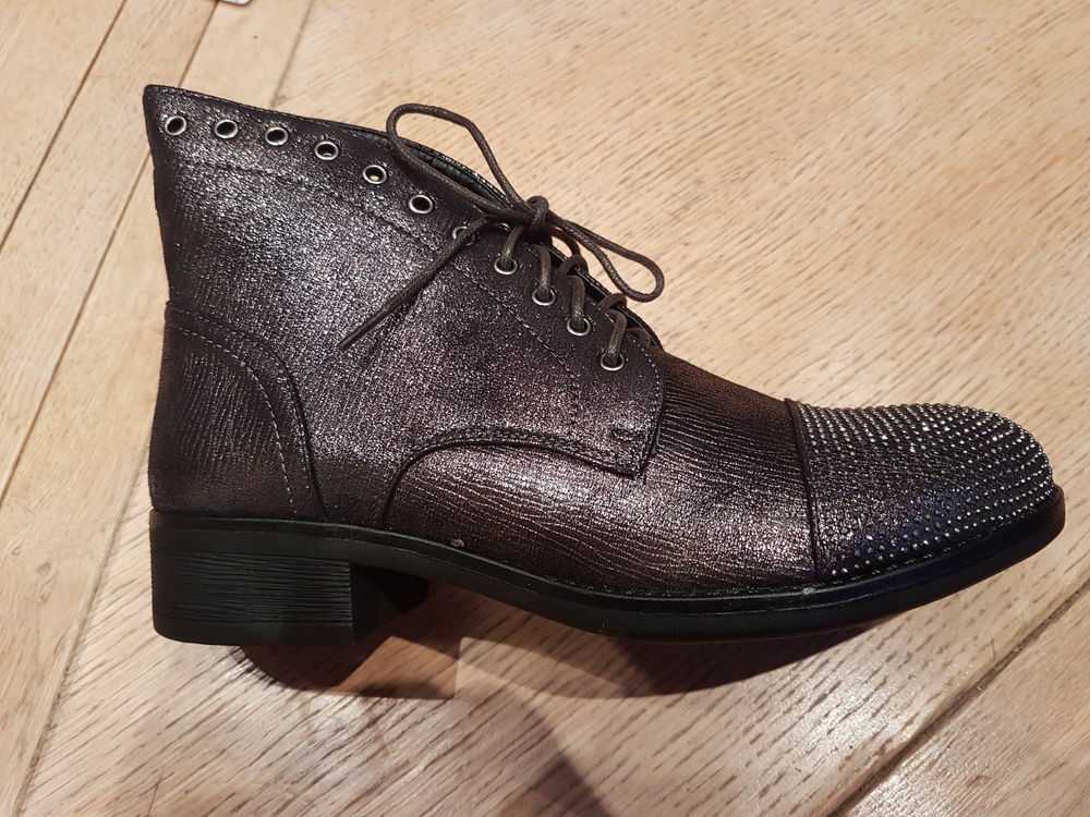 bottines femme marrons &agrave; strass pointure 40 Chaussures