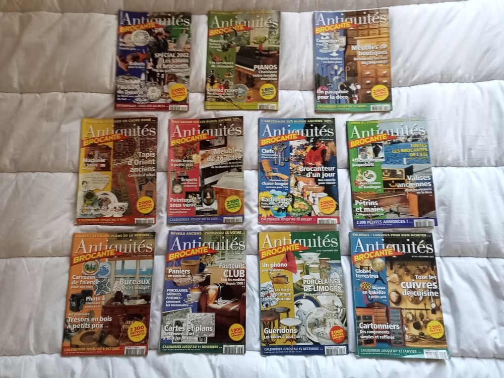 133 anciennes revues antiquit&eacute; brocante
ann&eacute;e de 2001 &agrave; 2012 Livres et BD