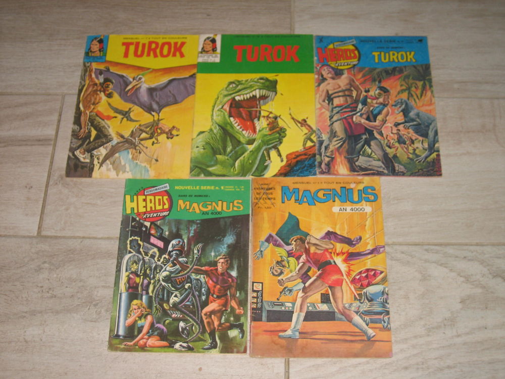lot 5 comics MAGNUS TUROK &eacute;ditions des remparts 1972/73 Livres et BD