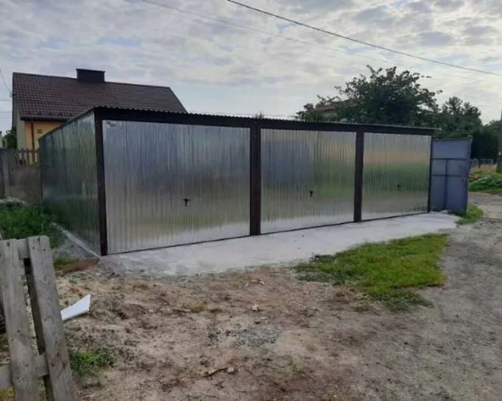 Garage en t&ocirc;le triple 9&times;5 m Monopente Galvanis&eacute; Jardin