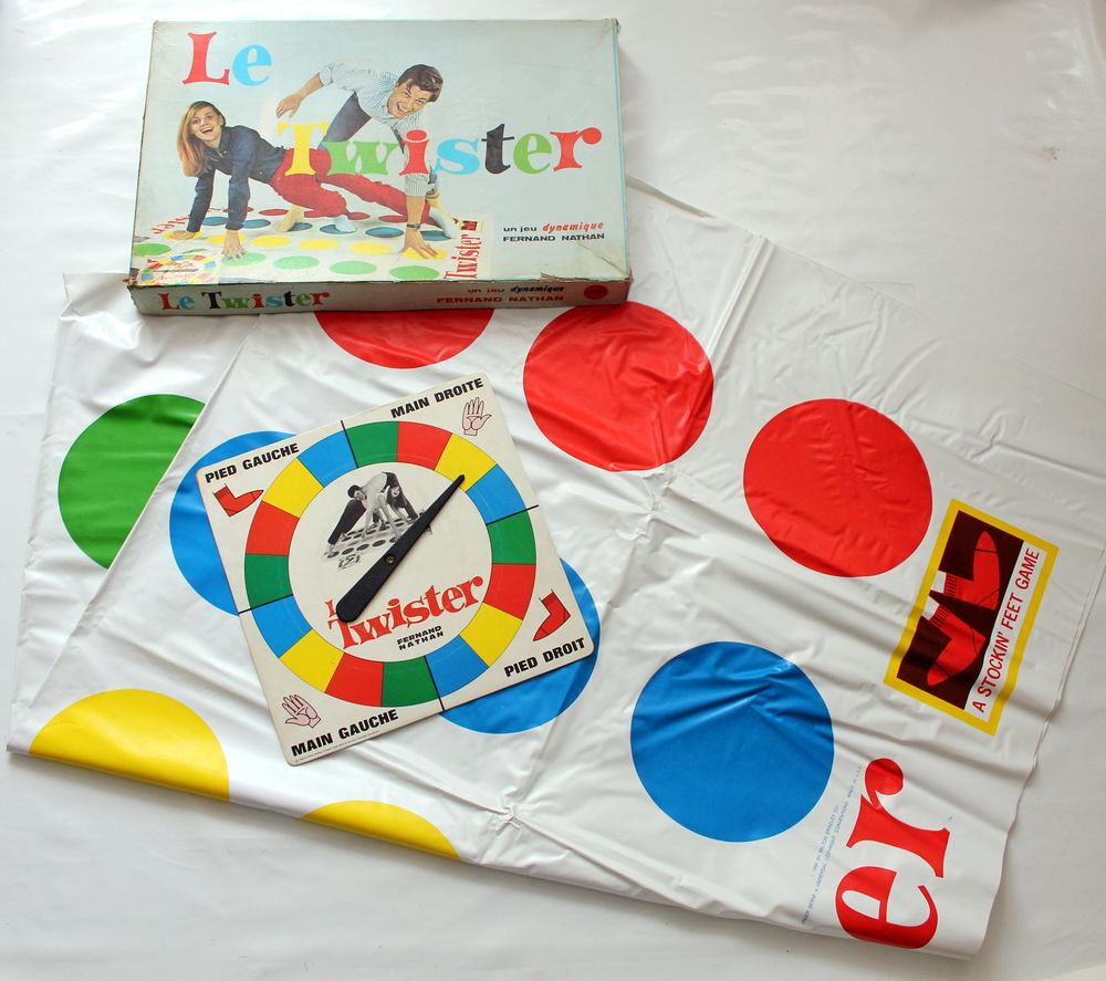 Twister un jeu de soci&eacute;t&eacute; &eacute;dit&eacute; par Fernand Nathan, 1966
Jeux / jouets