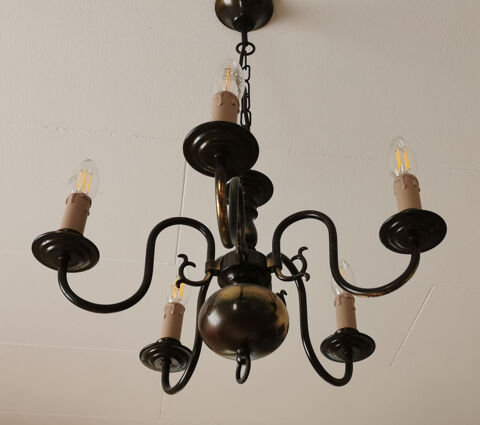 Lustre 5 bras et 2 appliques style hollandais 32 Staffelfelden (68)