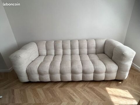 Canapé nuage 3/4 places beige sable LILO de Mais Vernouillet (28)