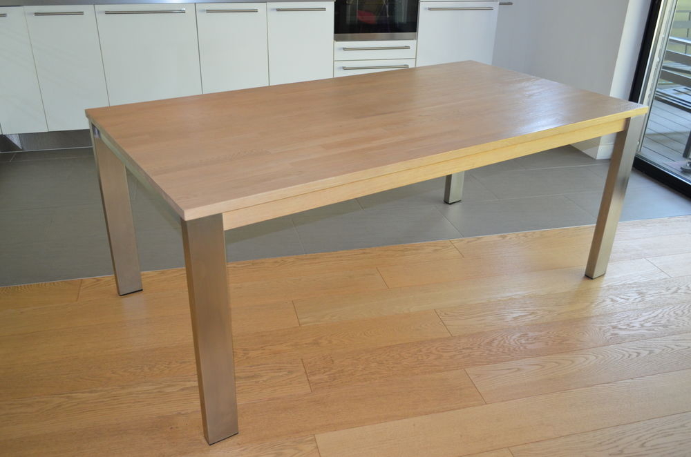 Table bois/m&eacute;tal 100*190 cm Meubles