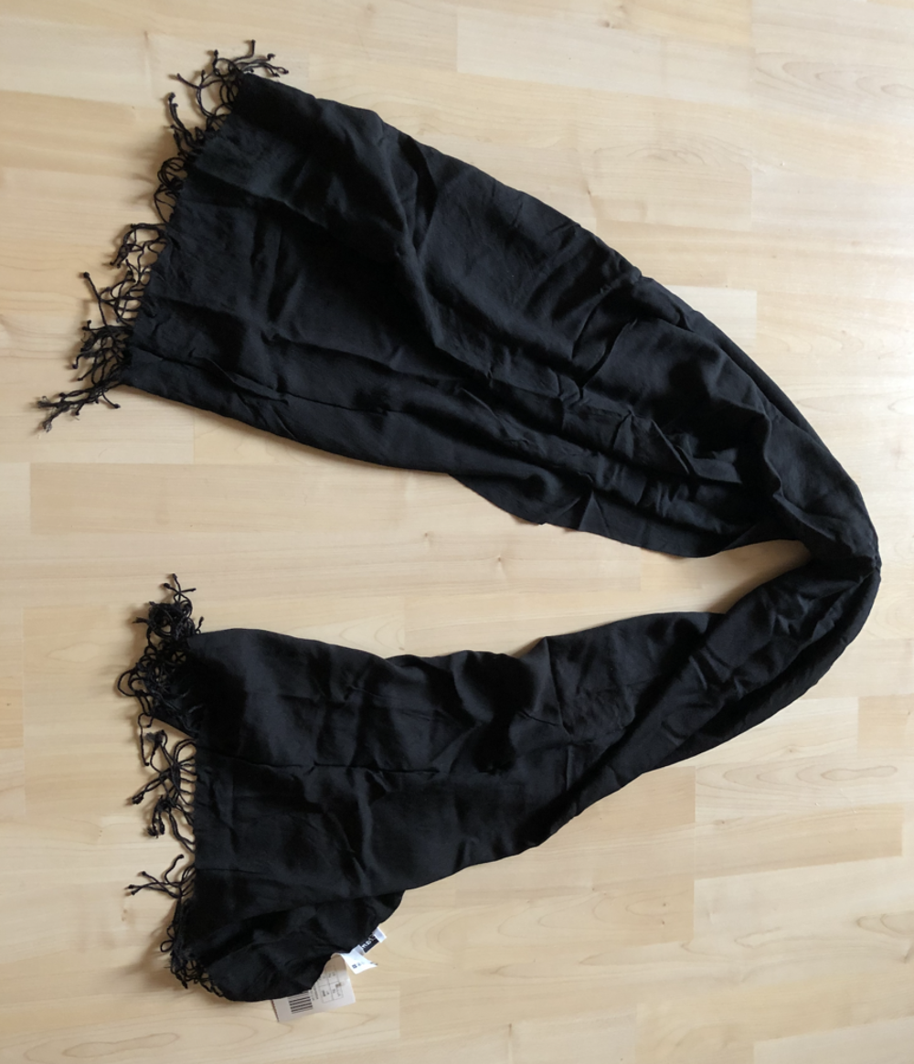 Etole / &eacute;charpe noire 170 x 68 cm neuve Vêtements
