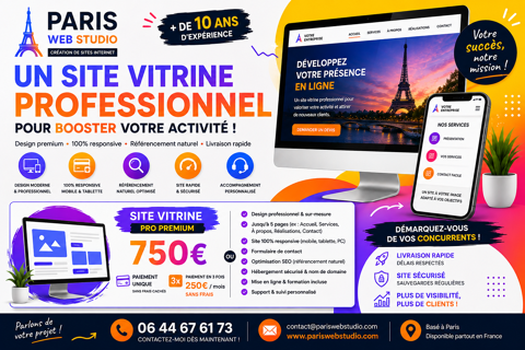 Cr&eacute;ation de site internet et visibilit&eacute; en ligne 0 75020 Paris