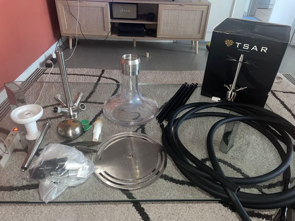 Chicha Tsar en verra 4 embouts Décoration