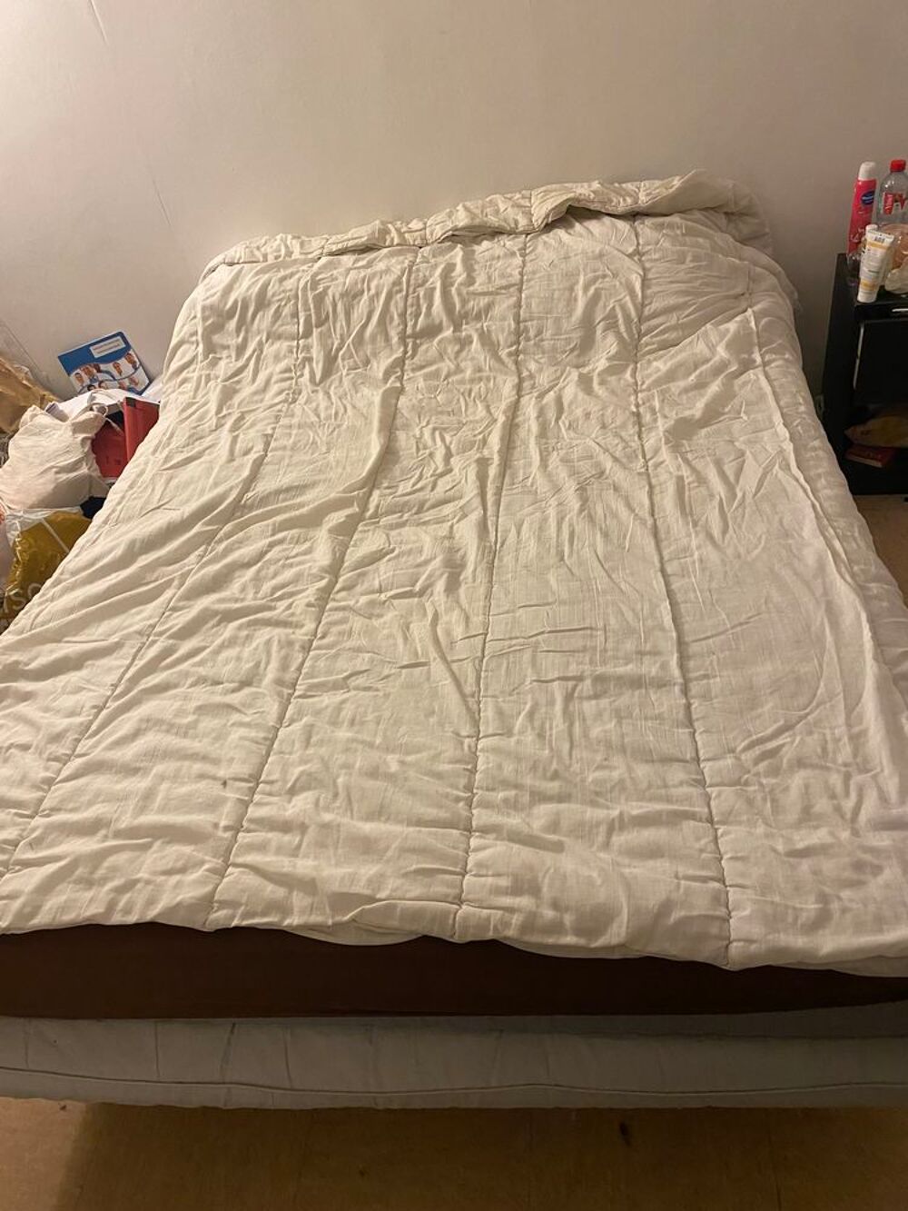 Lit double sommier + matelas + surmatelas Meubles