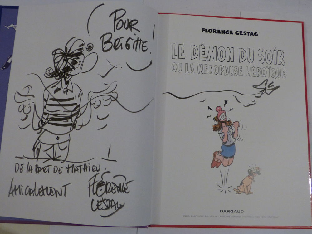 BD LE DEMON DU SOIR DEDICACE FLORENCE CESTAC Livres et BD