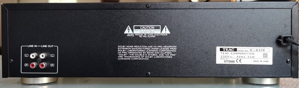Platine Teac W-860R Double Auto Reverse cassette Deck Audio et hifi