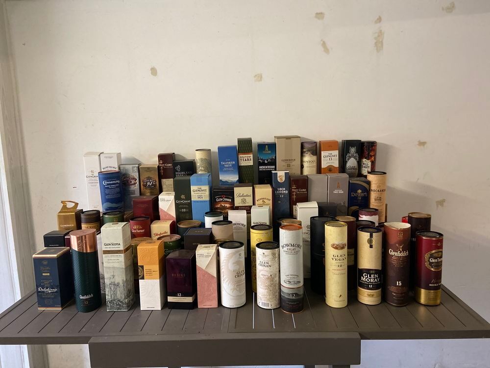 Emballages bouteilles de whisky 