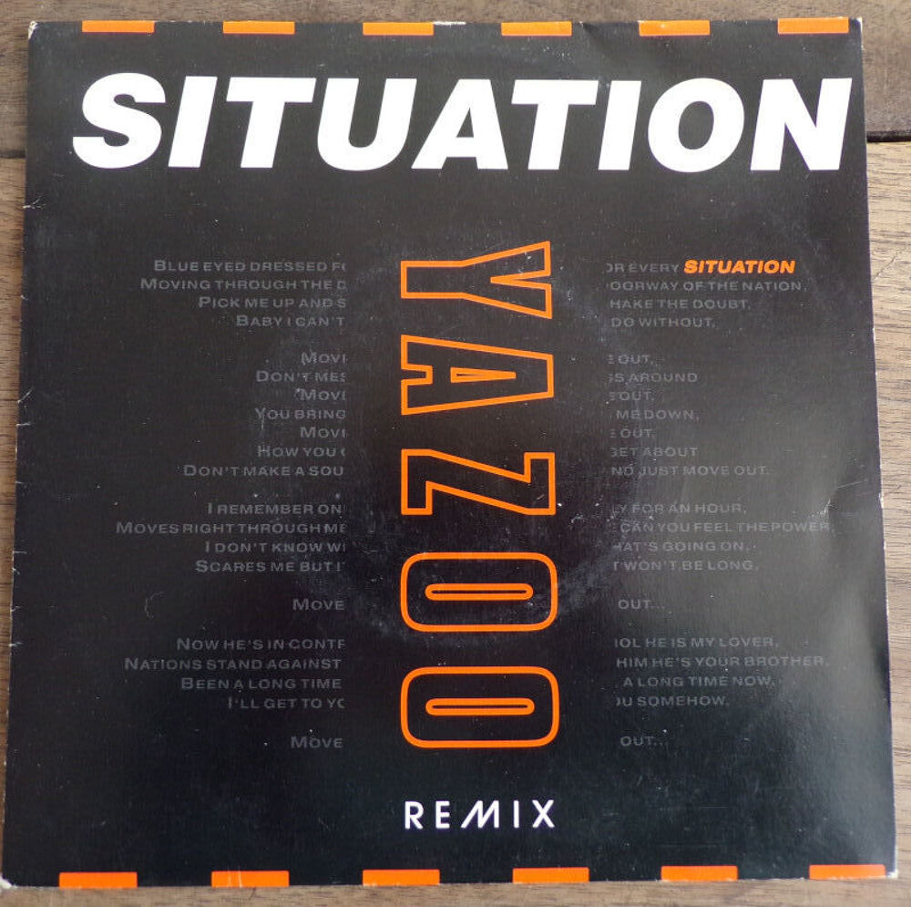 SituationYazoo remix disque vinyle CD et vinyles