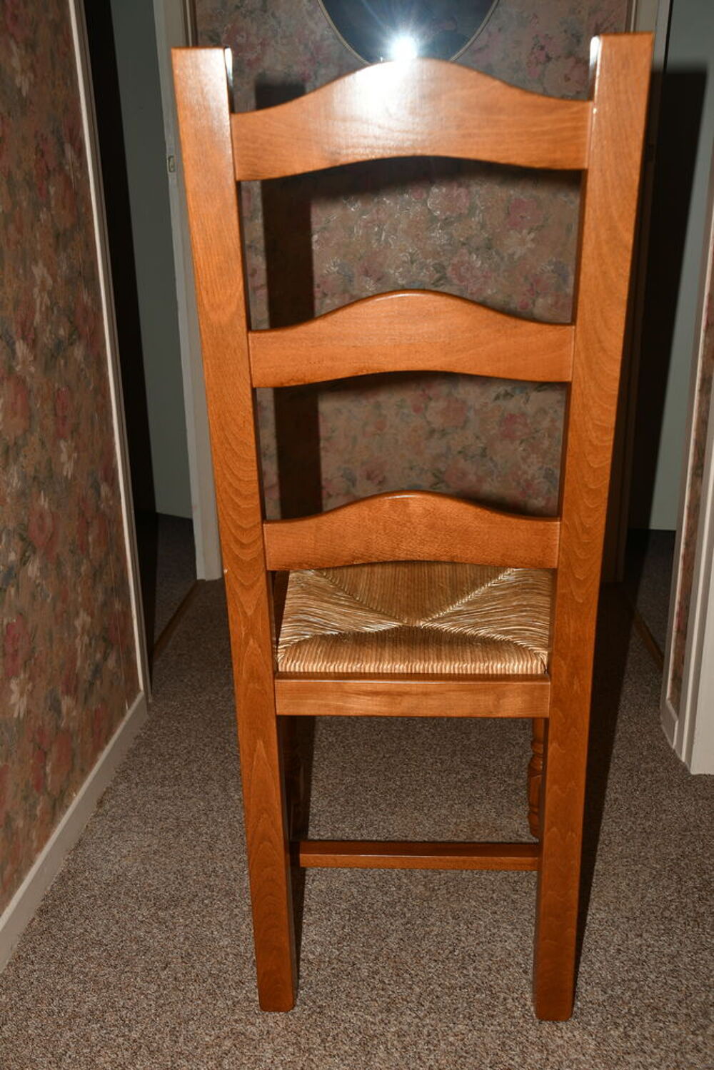Lot de 2 chaises en h&ecirc;tre massif Meubles