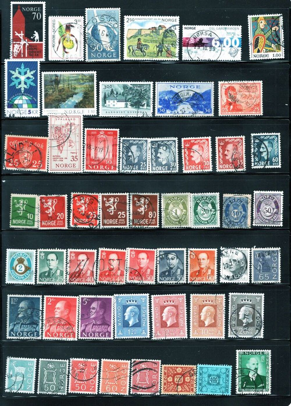 lot de 71 timbres de NORVEGE 