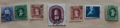 7 timbres à collection  MAGYAR (hongrie) 2 Pontoise (95)