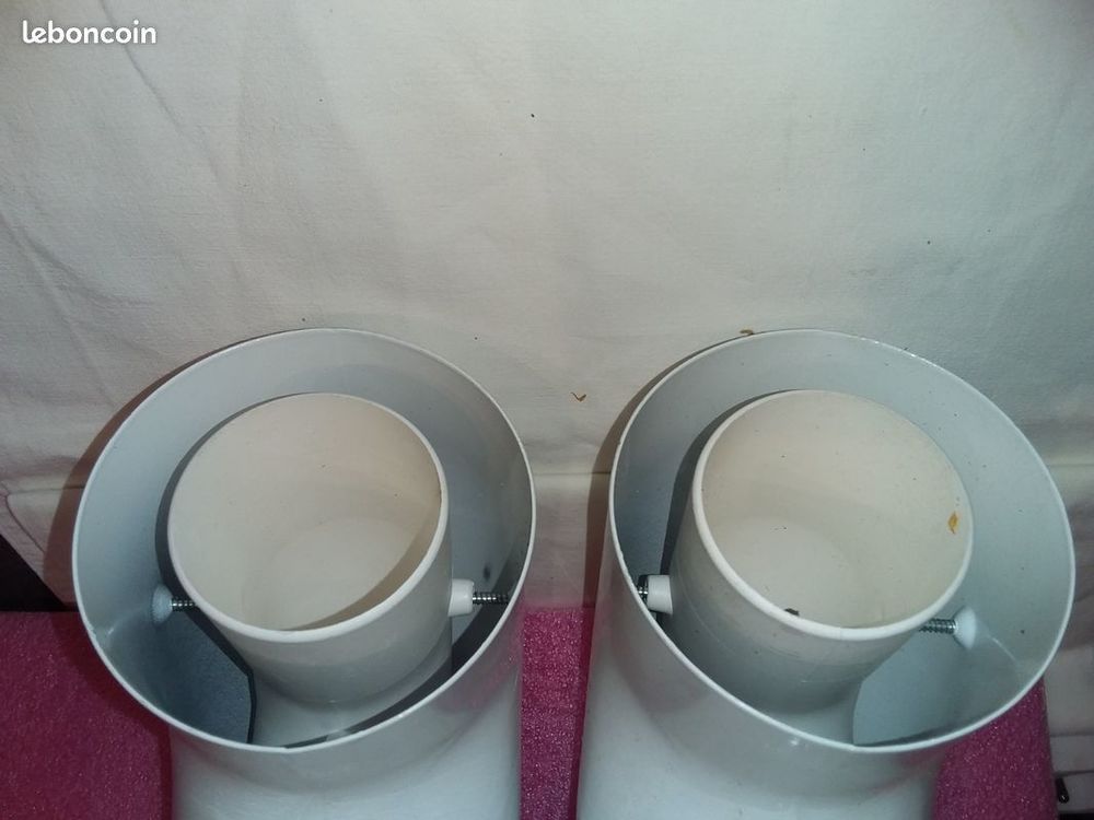 LOT de 2 COUDES COAXIAL 90&deg; pour chauffage et ou ventilation Bricolage
