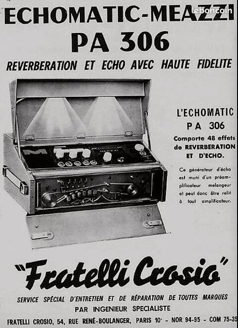 CHAMBRE D'ECHO A BANDE MEAZZI PA 306 1500 Plougasnou (29)