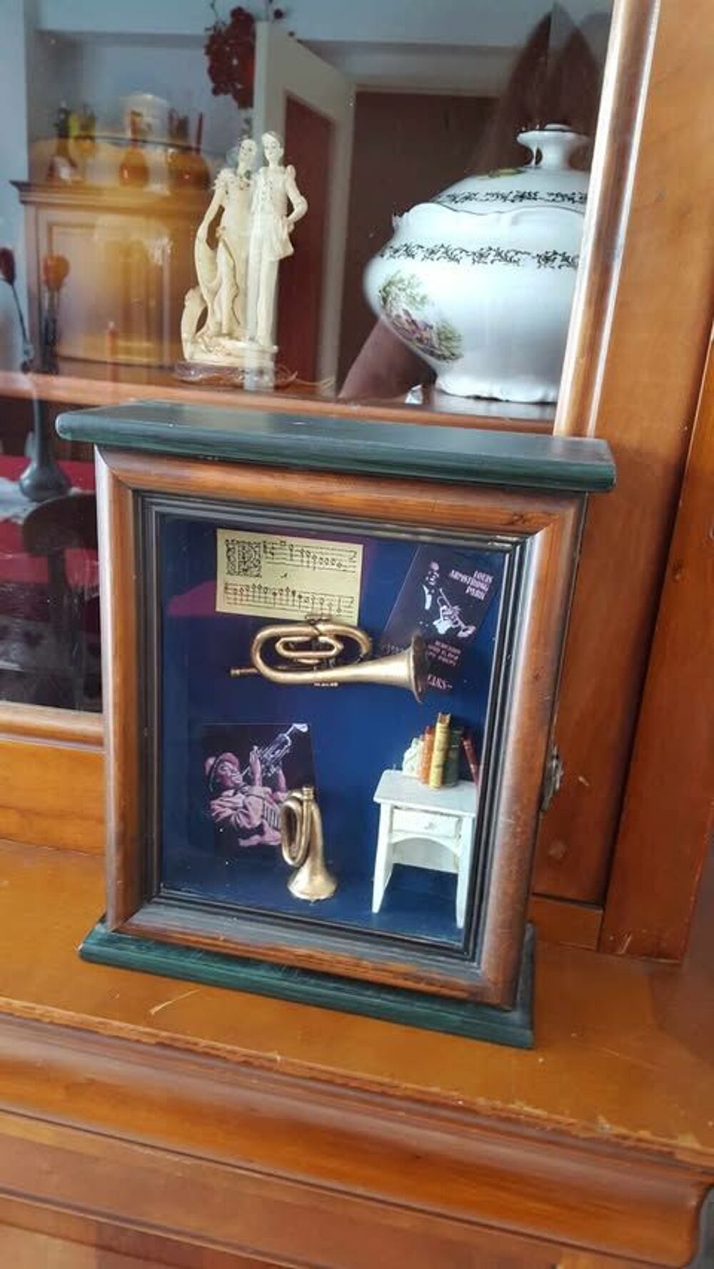  Bo&icirc;te &agrave; cl&eacute;s vitrine ferm&eacute;e Louis Armstrong N&deg;1362 Décoration