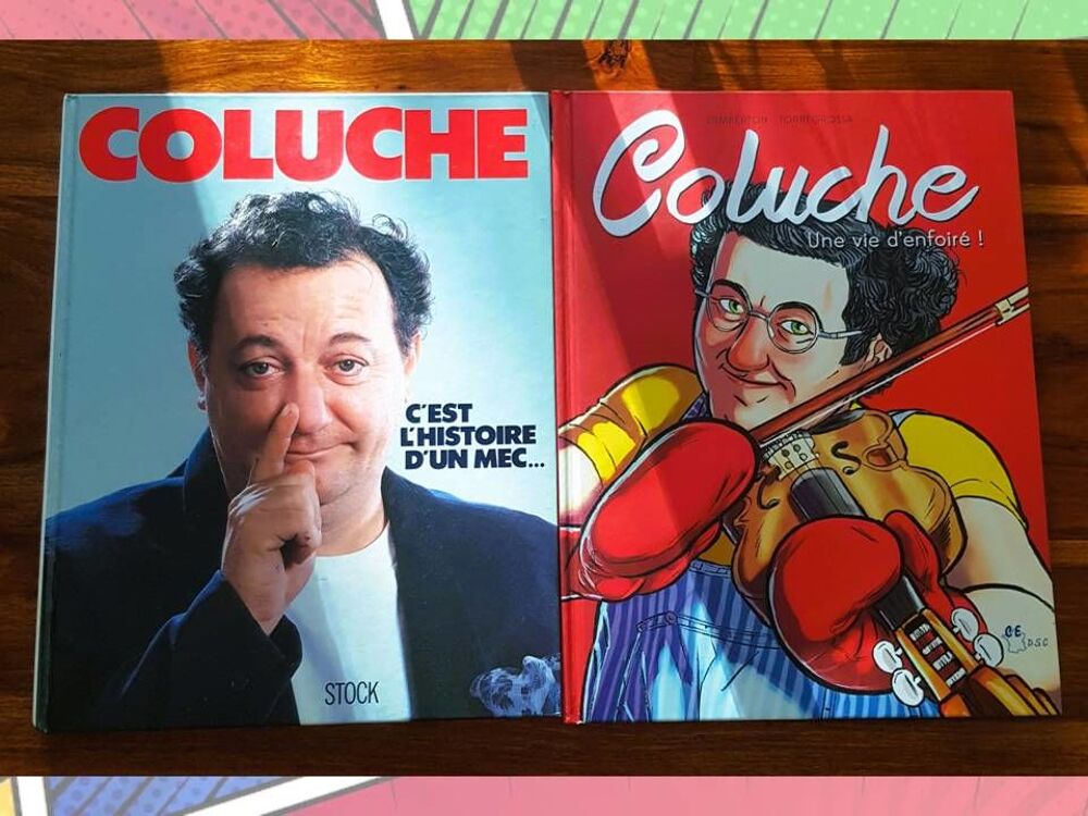 Coluche - Lot 2 grand livres + 1 offert - Biographie Livres et BD