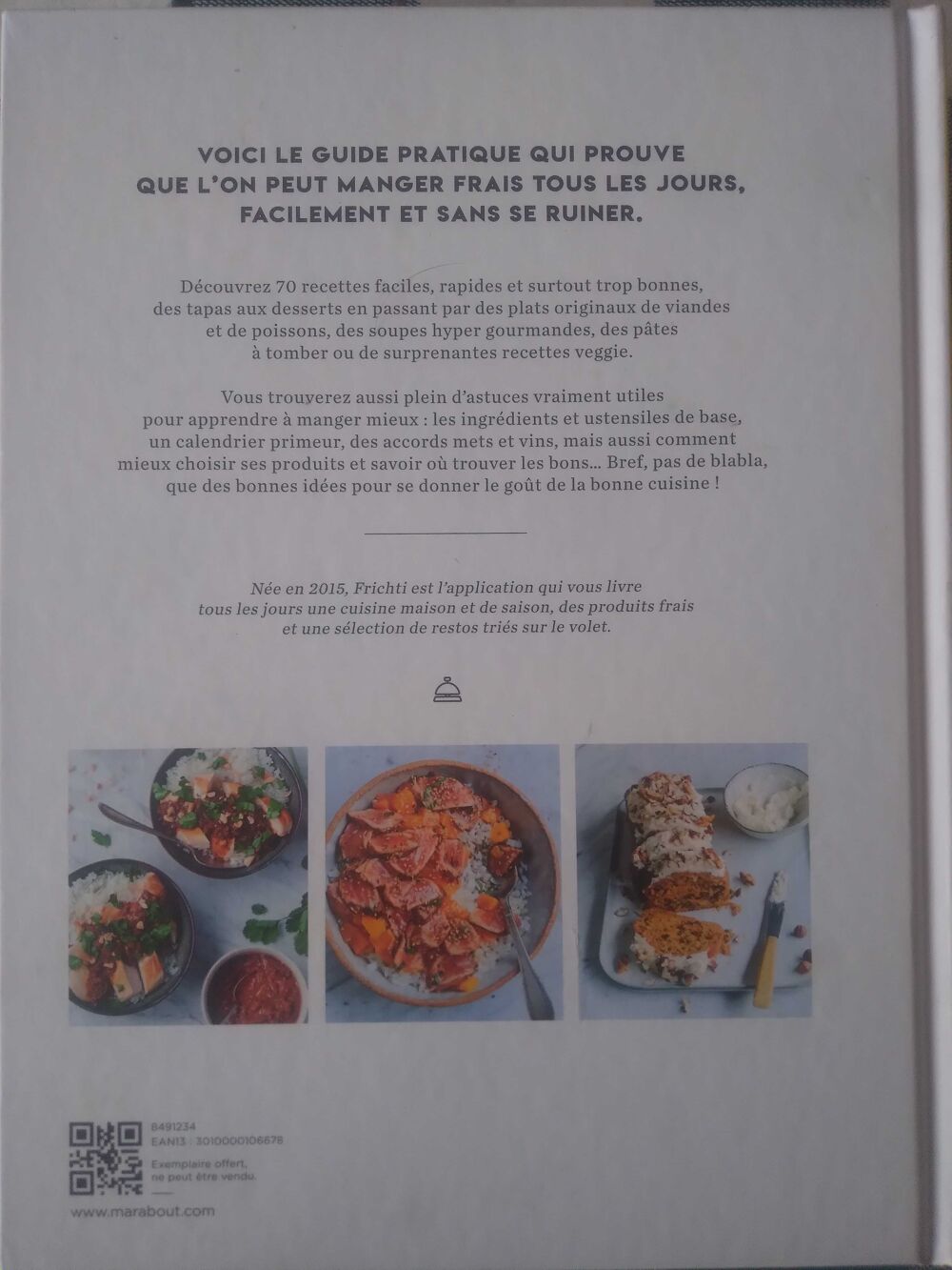 livre de recettes Frichti (&eacute;ditions Marabout) Livres et BD
