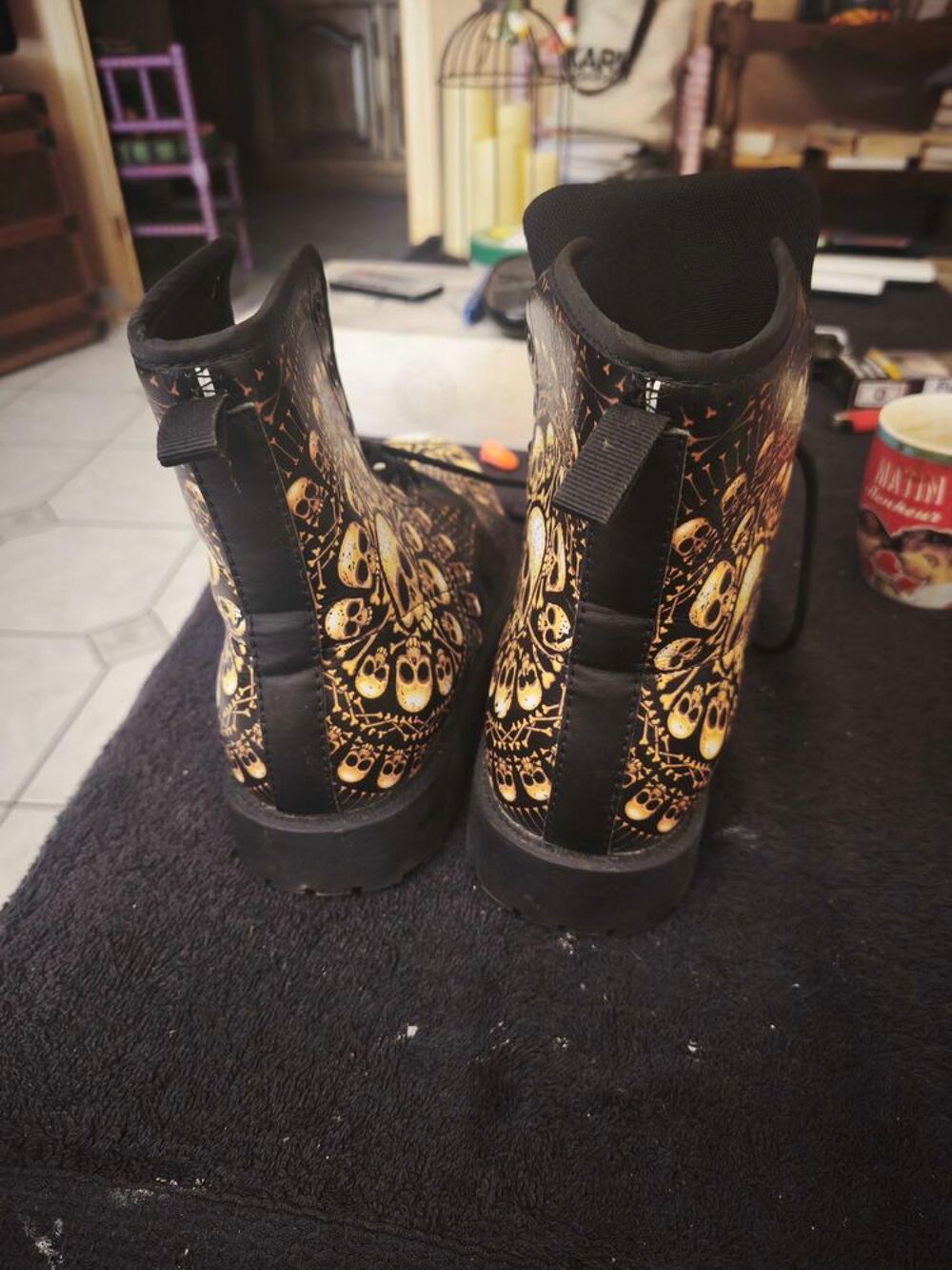 bottines femme skull noir Sports
