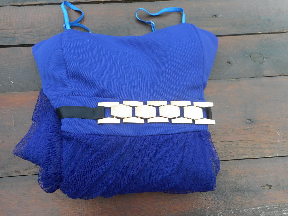 Robe bustier bleue 34/36 V�tements