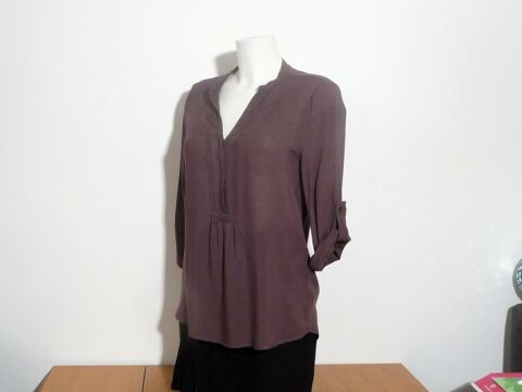 Chemise/ Blouse en Viscose Marron Manches Longue- Ema Blue's 0 Paris 15 (75)