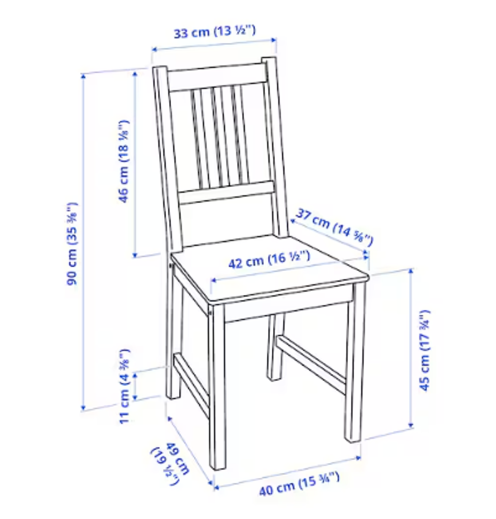 4 chaises noires en bois IKEA Meubles