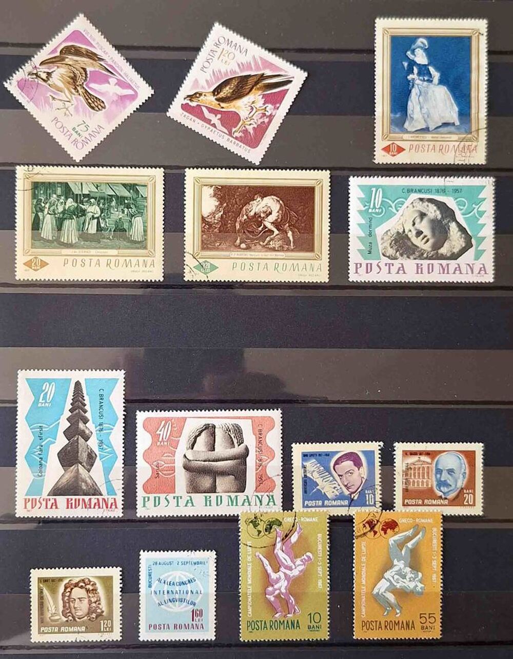S&eacute;rie de timbres de collection de Roumanie A 