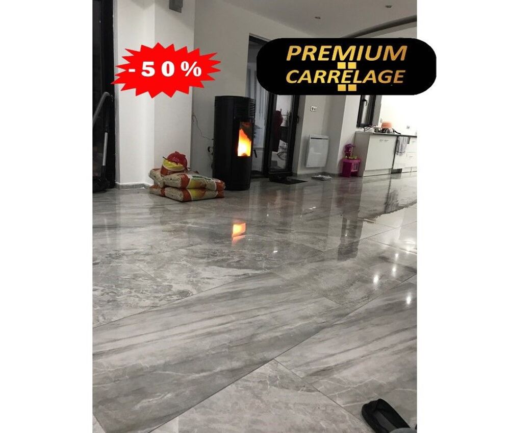 Carrelage poli r&eacute;ctifi&eacute; 1er choix Bricolage