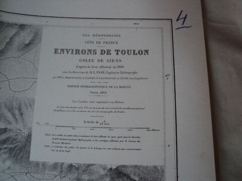 Carte Marine Environs de Toulon Golfe de Giens Méditerranée 25 Toulon (83)