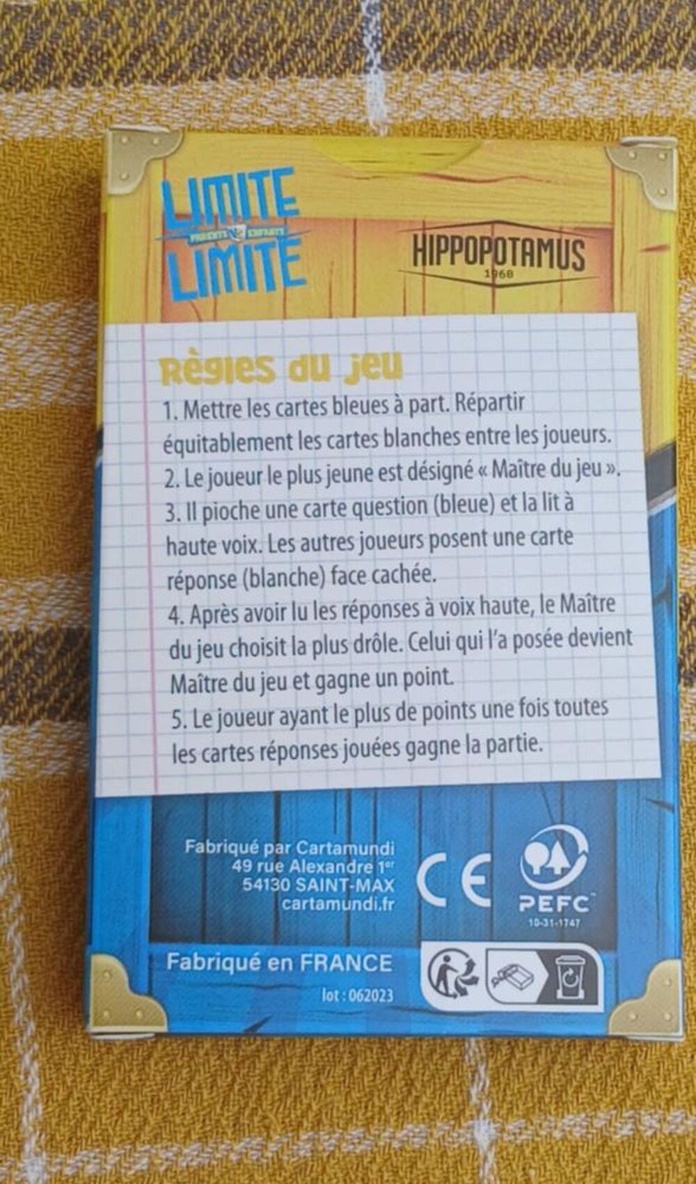 Jeu de Soci&eacute;t&eacute; " La R&eacute;cr&eacute; " Neuf Jeux / jouets