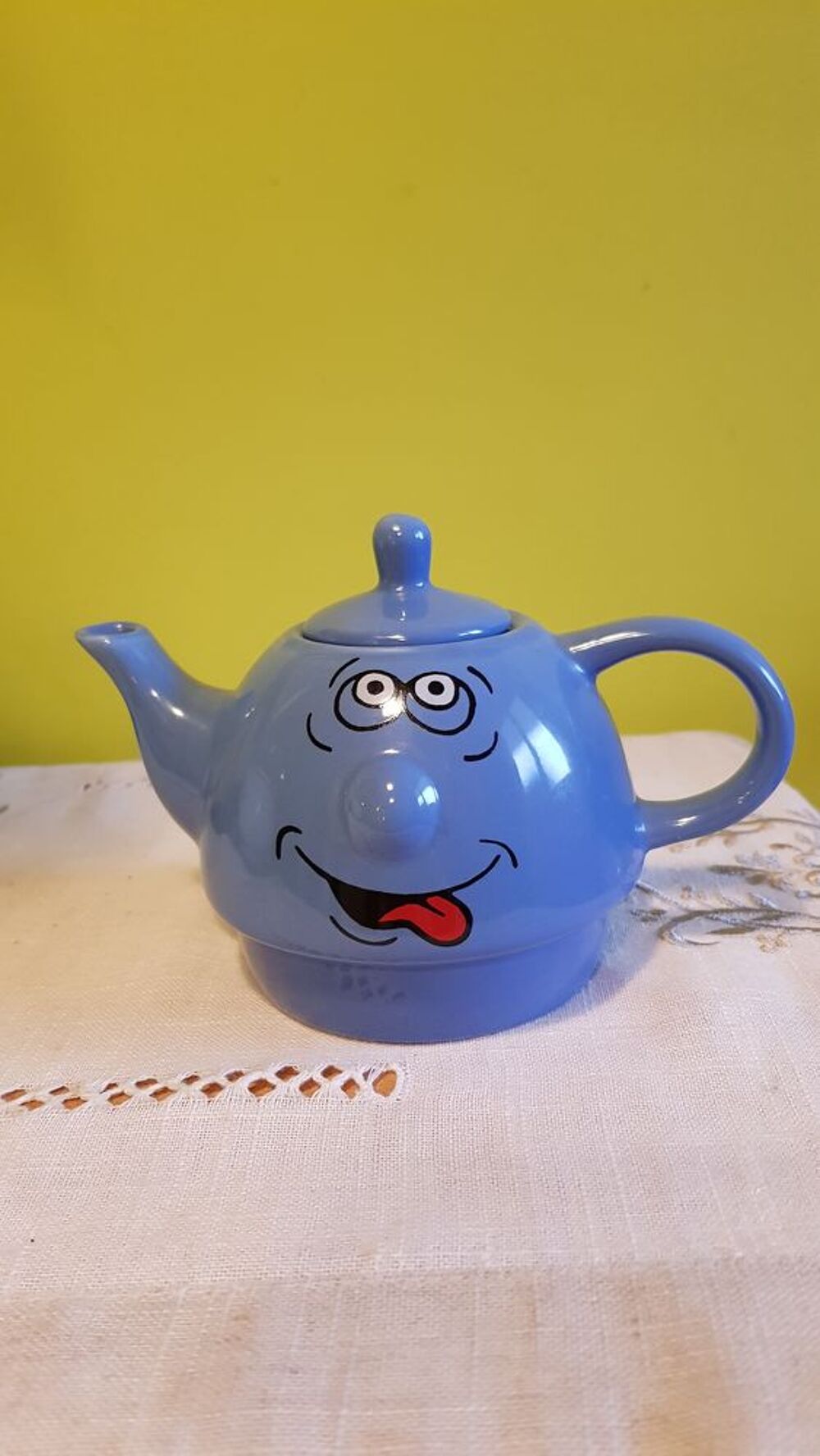 Petite th&eacute;i&egrave;re bleu humoristique Cuisine
