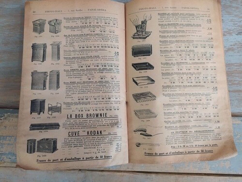 Catalogue Photo Hall 1923 Photographie Appareil St&eacute;r&eacute;oscope 