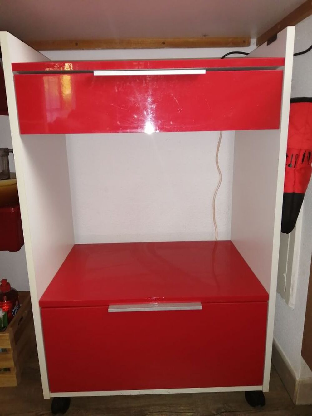 Desserte de cuisine, couleur rouge Meubles